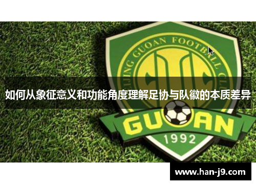 如何从象征意义和功能角度理解足协与队徽的本质差异